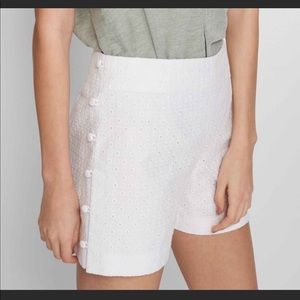 Club Monaco NWT White Button Shorts